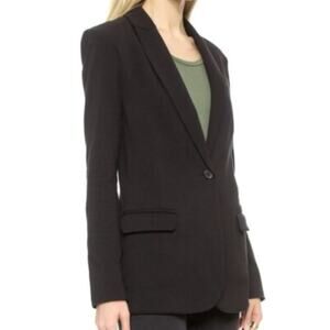 NORMA KAMALI Boyfriend Blazer Stretch Peak Lapel Single Breasted X-Large XL NEW